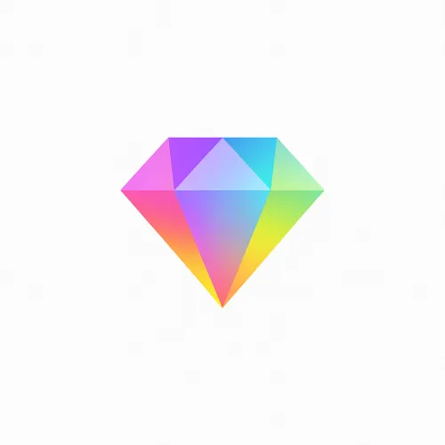 Gradient icon for Diamon in rainbow colors